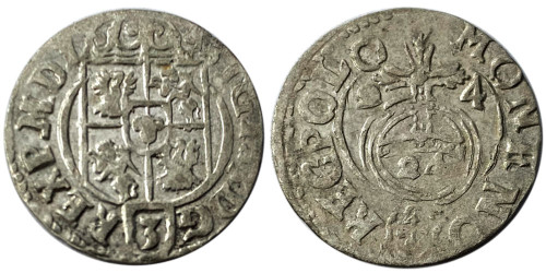 Полторак (1,5 гроша) 1624 Польша — Сигизмунд III — серебро №14