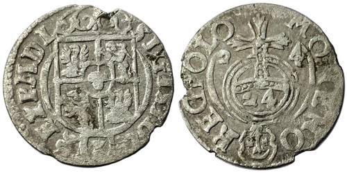 Полторак (1,5 гроша) 1624 Польша — Сигизмунд III — серебро №18