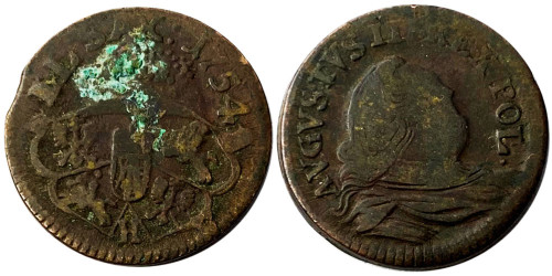 1 грош 1754 Польша — Отметка монетного двора «H»