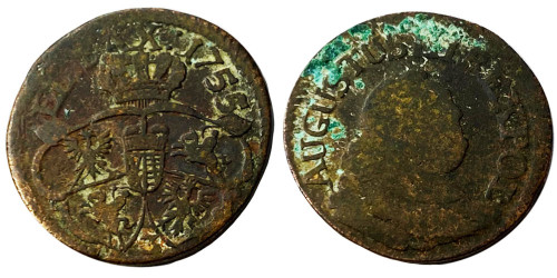 1 грош 1755 Польша — Отметка монетного двора «З»
