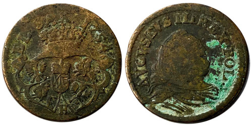 1 грош 1754 Польша — Отметка монетного двора «H» №1