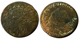 1 грош 1755 Польша — Стёртая отметка монетного двора №1 1 грош 1755 Польша — Стёртая отметка монетного двора №1