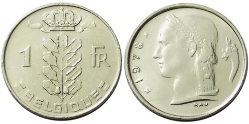 1 франк 1978 Бельгия (FR)