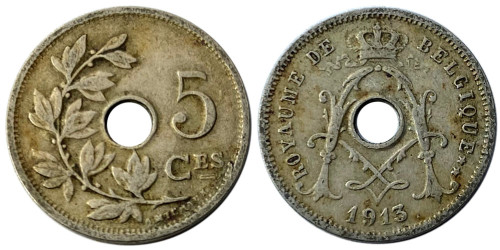 5 сантимов 1913 Бельгия (FR)