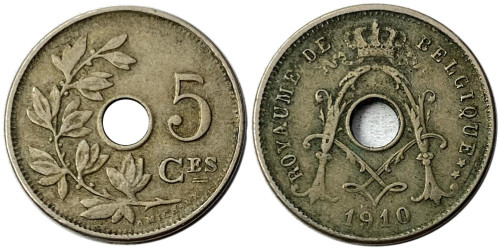 5 сантимов 1910 Бельгия (FR)