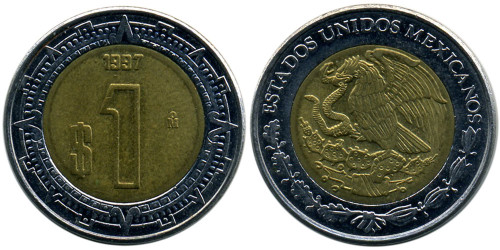 1 песо 1997 Мексика
