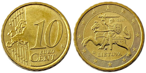 10 евроцентов 2017 Литва UNC