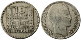 10 франков 1930 Франция — серебро №1 10 франков 1930 Франция — серебро №1