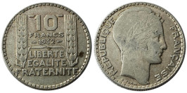 10 франков 1932 Франция — серебро №3