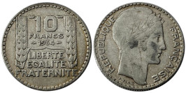 10 франков 1934 Франция — серебро №5