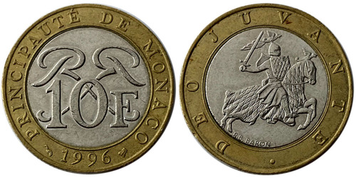 10 франков 1996 Монако