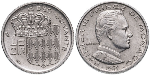 ½  франка 1968 Монако