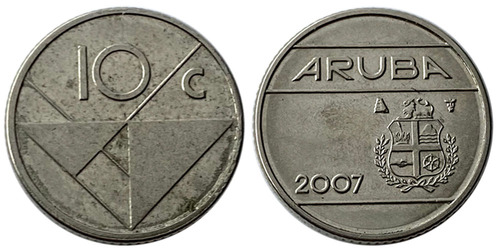 10 центов 2007 Аруба