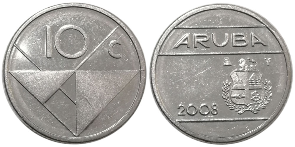 10 центов 2008 Аруба