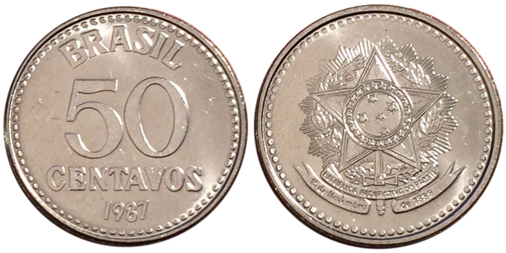 50 сентаво 1987 Бразилия
