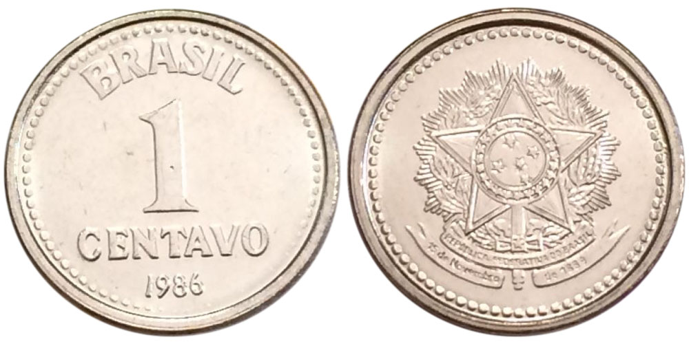 1 сентаво 1986 Бразилия