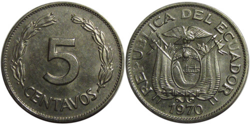 5 сентаво 1970 Эквадор