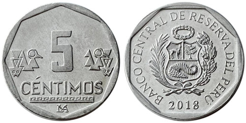 5 сентимо 2018 Перу UNC