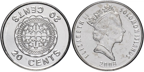 20 центов 2008 Соломоновы острова UNC