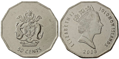 50 центов 2008 Соломоновы острова UNC