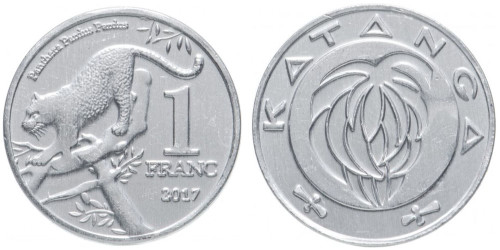1 франк 2017 Катанга UNC