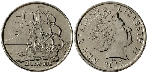 50 центов 2015 Новая Зеландия UNC
