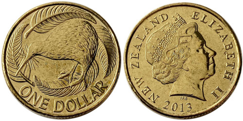 1 доллар 2013 Новая Зеландия UNC