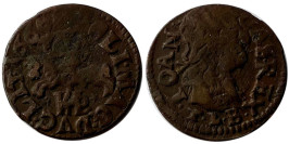 1 солид (боратинка) 1666 Польша — Герб Литвы на реверсе — Отметка МД «TLB», монограмма «HKPL» №2