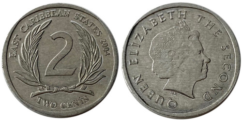 2 цента 2004 Восточные Карибы