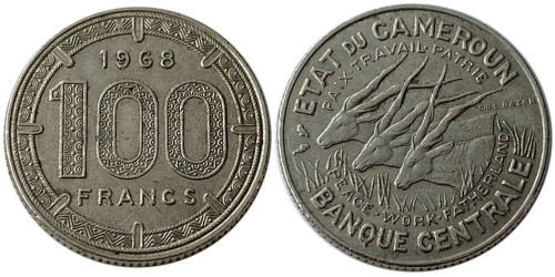100 франков 1968 Камерун