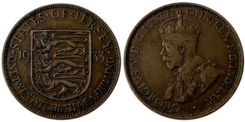 1/24 шиллинга 1933 остров Джерси