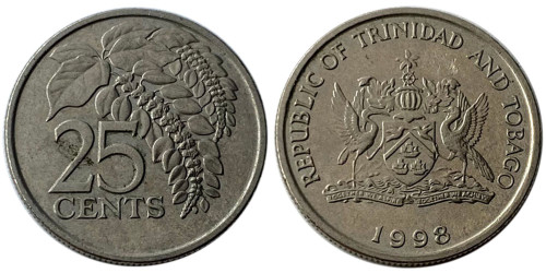 25 центов 1998 Тринидад и Тобаго — Чакония