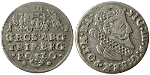 3 гроша (трояк) 1624 Польша