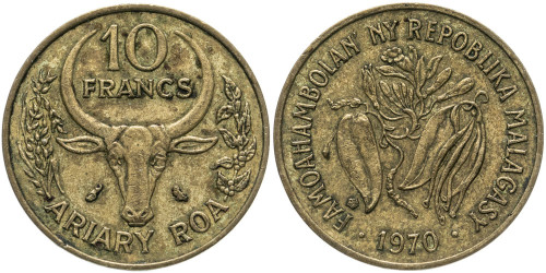 10 франков 1970 Мадагаскар