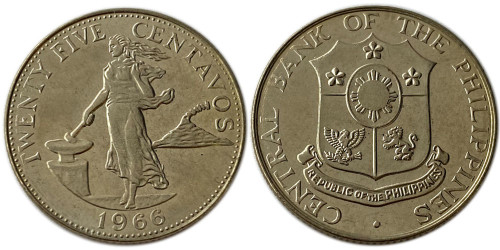 25 сентаво 1966 Филиппины