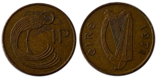 1/2 пенни 1971 Ирландия