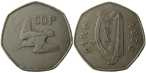 50 пенсов 1970 Ирландия