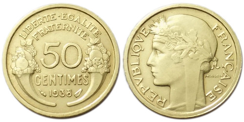 50 сантимов 1938 Франция