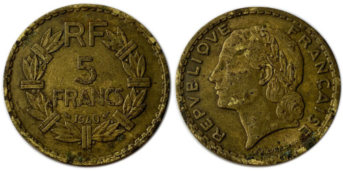 5 франков 1940 Франция