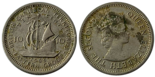 10 центов 1965 Восточные Карибы