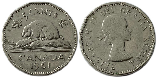 5 центов 1961 Канада