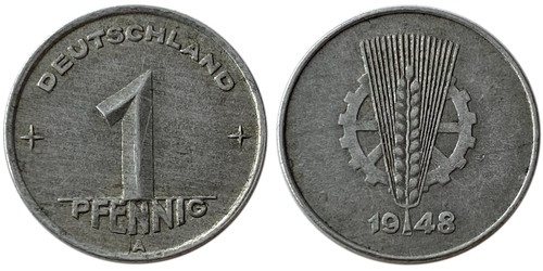 1 пфенниг 1948 «A» ГДР