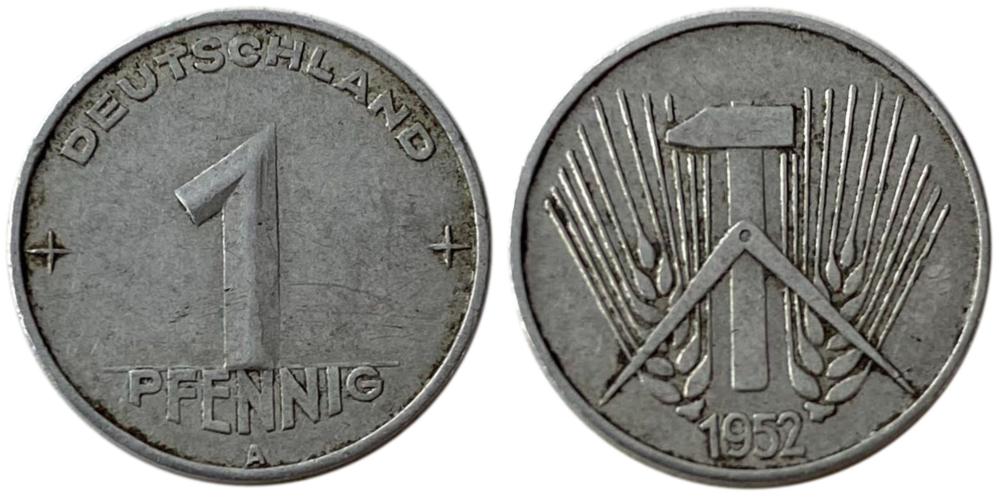 1 пфенниг 1952 «A» ГДР