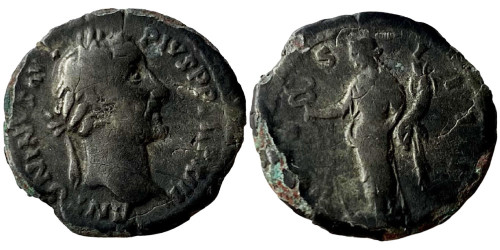 Лимесный денарий 138 — 161 г. н.е. — Антонин Пий (Фелиситас)