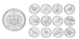 Самоа 2020 — набор из 12-ти монет серии Птицы UNC