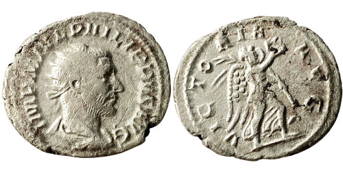 Антониниан 244 — 249 г. н.е. — Филипп I «Араб» (Виктория) — серебро
