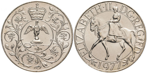 25 пенсов 1977 Великобритания — Cеребряный юбилей царствования Елизаветы II