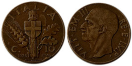 10 чентезимо 1938 Италия