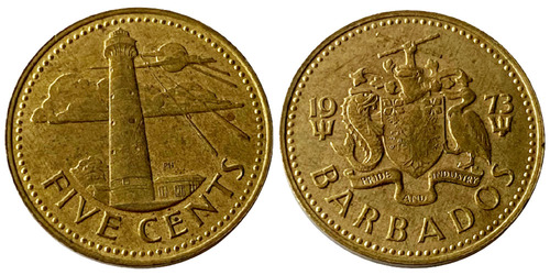 5 центов 1973 Барбадос