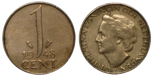 1 цент 1948 Нидерланды